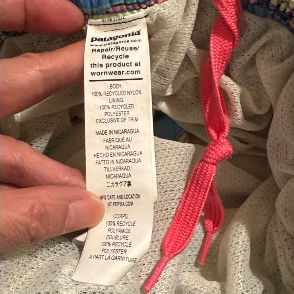 Patagonia Baggies Short Geo Salamander Print Lined Outdoor Beach 2024 X-Small